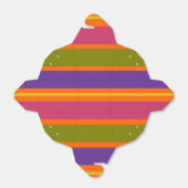 Ballotins Bandes orange, jaune, rouge, verte et violette (Déplié)