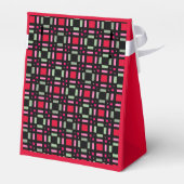 Ballotins Bandes rouges rouges rouges vertes géométriques (Arrière)