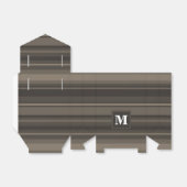 Ballotins Bandes taupe monogramme (Déplié)