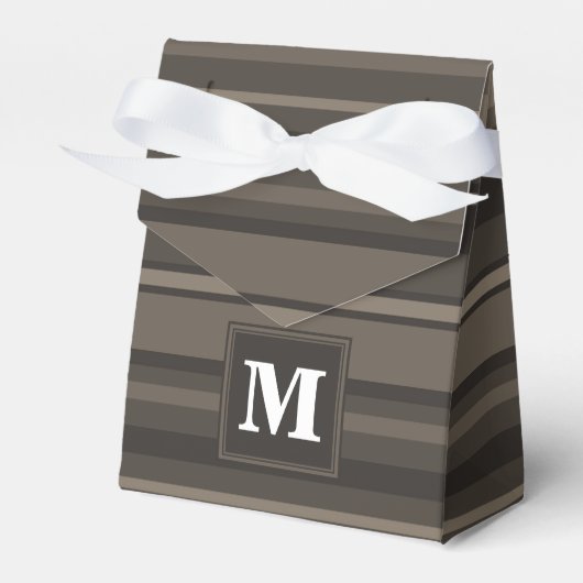 Ballotins Bandes taupe monogramme (Verso)