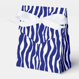 Ballotins Bandes zébrées - Bleu foncé de cobalt et blanc