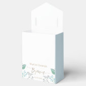 Ballotins Baptême aquarelle petites fleurs bleues ballotin (Ouvert)