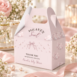 Ballotins Baptême Bébé Fille Rose Perle Ciel Envoyé Ruban