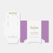 Ballotins Baptême blanc or Merci croisé (Déplié)