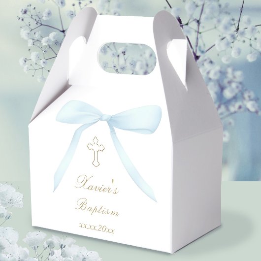 Ballotins Baptême bleu arc
