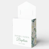 Ballotins Baptême & Christening Fleurs blanches Eucalyptus (Ouvert)