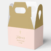 Ballotins Baptême Christening Gold Cross Blush Pink (Ouvert)