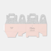 Ballotins Baptême Christening Sliver Stardust Blush Pink (Déplié)