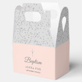 Ballotins Baptême Christening Sliver Stardust Blush Pink (Ouvert)