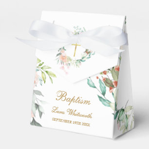 Ballotins Baptême Couronne de roses florales