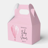 Baptême de bébé montgolfière rose
