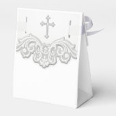 Ballotins Baptême de première communion argent et blanc (Arrière)