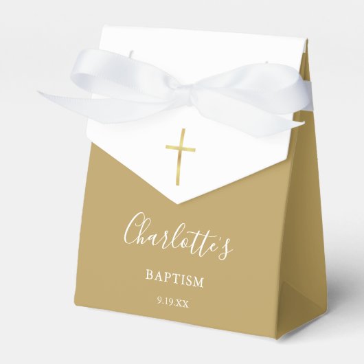 Ballotins Baptême Élégant Signature Script Or (Verso)