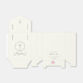 Ballotins Baptême Feuille bleue et verte (Déplié)