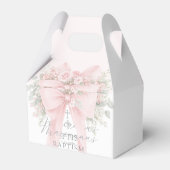Ballotins Baptême Fille Floral Blush Rose Arc (Arrière)