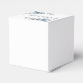 Ballotins Baptême Fleur Bleu Cendre Élégant (Arrière)