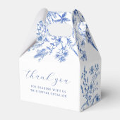 Ballotins Baptême fleur sauvage bleu français (Arrière)