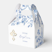 Ballotins Baptême fleur sauvage bleu français (Verso)