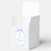 Ballotins Baptême floral à ruban bleu Bow (Ouvert)