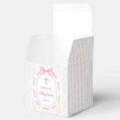 Ballotins Baptême Floral Baptême Cube Rose Bow (Ouvert)