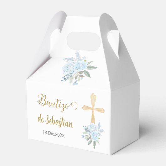 Ballotins Baptême floral blanc (Verso)