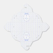 Ballotins Baptême Floral De Bow Bleu Sortir (Déplié)