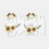 Ballotins Baptême Floral Tournesol Eucalyptus Script (Déplié)