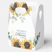 Ballotins Baptême Floral Tournesol Eucalyptus Script (Ouvert)