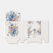 Ballotins Baptême moderne couleur bleue croix élégant (Déplié)