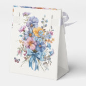 Ballotins Baptême moderne couleur bleue croix élégant (Arrière)