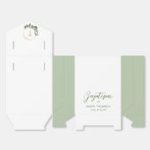 Ballotins Baptême Moderne Vert Wreath or cross Custom (Déplié)