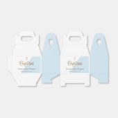 Ballotins Baptême personnalisé Ballotin de bébé bleu (Déplié)