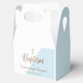 Ballotins Baptême personnalisé Ballotin de bébé bleu (Ouvert)