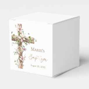 Ballotins Baptême Sainte Croix Floral Aquarelle
