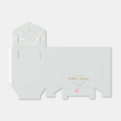 Ballotins Baptême se répand en poudre bleu et or (Déplié)