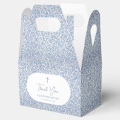 Ballotins Baptism Blue White Pattern Script Boy Christening  (Ouvert)