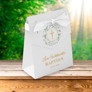 Ballotins Baptism Christening Laurel Garland Favor Box