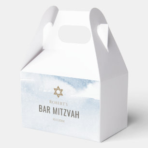 Ballotins Bar Mitzvah aquarelle bleu poussiéreux