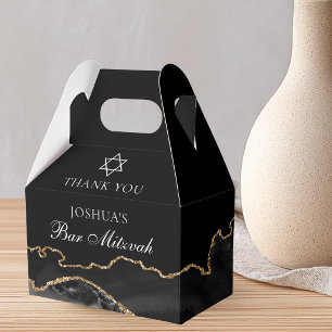 Ballotins Bar Mitzvah de la barre d'or noir Personnalisé