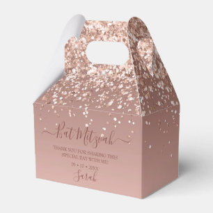 Ballotins Bar Mitzvah moderne en rose gold pailleté