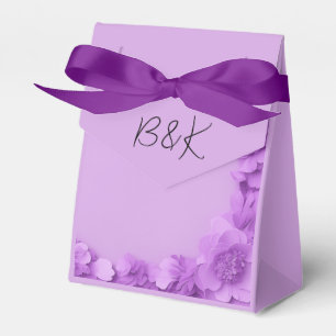 Ballotins Barbicore mariage à fleurs violettes