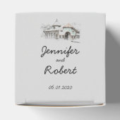 Ballotins Barn Sketch Wedding Favor Box (Haut)