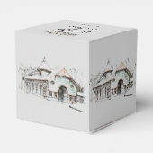Ballotins Barn Sketch Wedding Favor Box (Arrière)