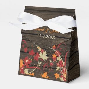 Ballotins Barne Bois Rustique Feuilles Mariage