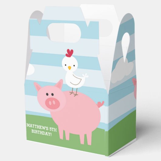 Ballotins Barnyard Birthday Bash/Party Favoriser Box (Ouvert)