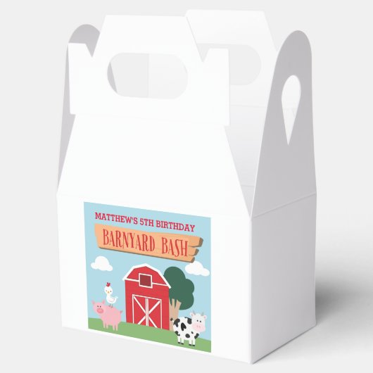 Ballotins Barnyard Birthday Bash/Party Favoriser Box (Ouvert)