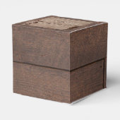 Ballotins Barre Mariage campagnard Ours en bois Ballotin (Arrière)