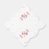 Ballotins Baseball Oh Garçon Baby shower blanc Brown (Déplié)