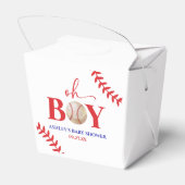 Ballotins Baseball Oh Garçon Baby shower blanc Brown (Arrière)