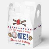 Ballotins Baseball Rookie 1er Anniversaire Fête Faveur Box (Ouvert)